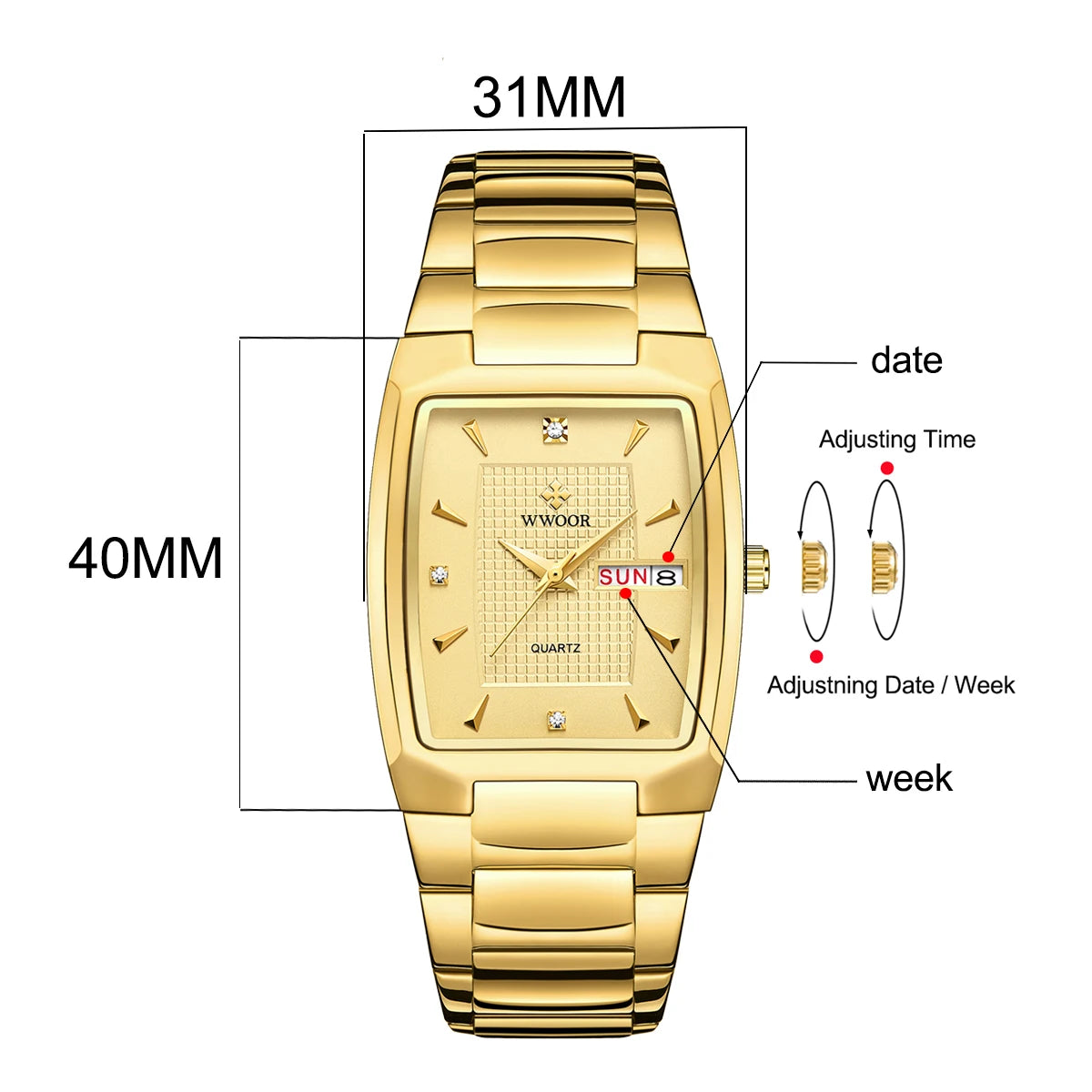 Deluxe Gold Prestige Watch